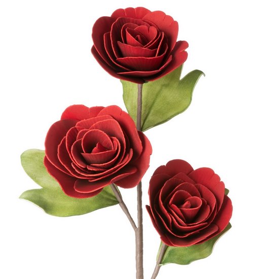 Kwiat sztuczny dekoracyjny czerwony Eurofirany - ∅ 12 x 77 cm - czerwony