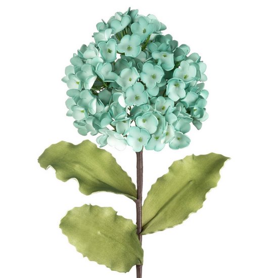 Kwiat sztuczny dekoracyjny HORTENSJA niebieski Eurofirany - ∅ 20 x 75 cm - jasnoniebieski
