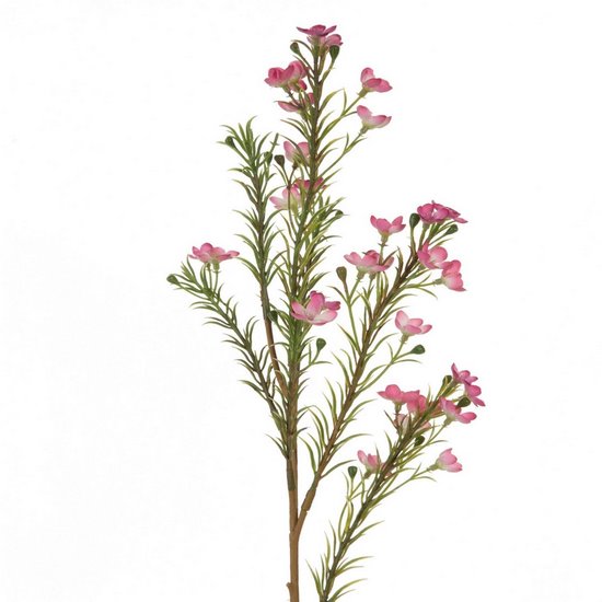 Kwiat sztuczny dekoracyjny WOSKÓWKA różowy Eurofirany - ∅ 2 x 65 cm - różowy