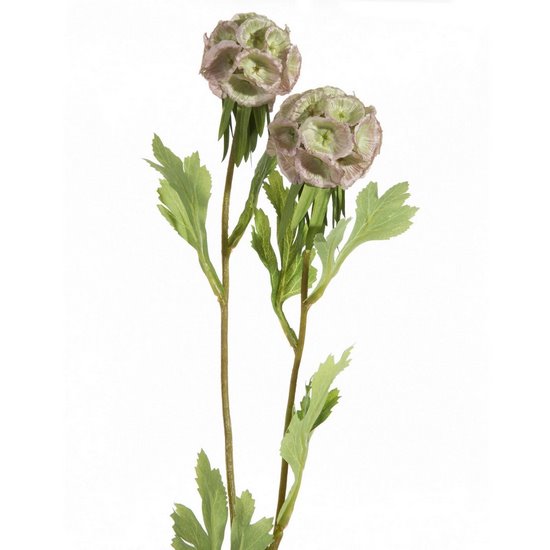 Kwiat sztuczny dekoracyjny zielono-fioletowy Eurofirany - ∅ 6 x 50 cm - zielony