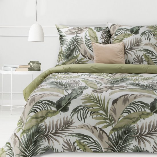 Komplet pościeli SARA 22 zielony z bawełny renforce deluxe 160x200 cm, 2x 70x80 cm Eurofirany Komplet pościeli SARA 22 zielony z bawełny renforce deluxe 160x200 cm, 2x 70x80 cm Eurofirany - 160 x 200 cm