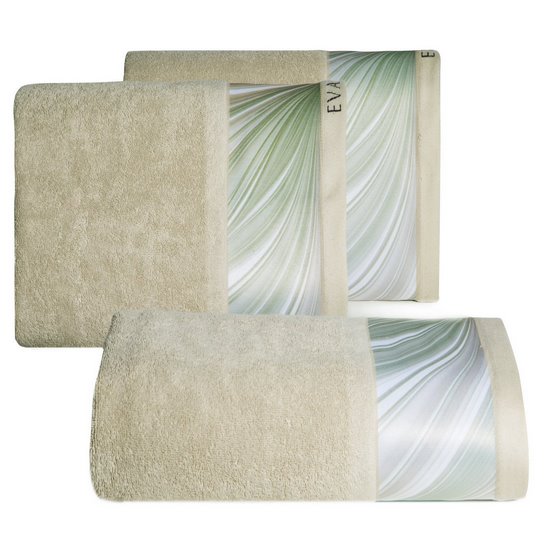 SOPHIA oliwkowy ręcznik kąpielowy z dekoracyjną bordiurą z designerskim wzorem EWA MINGE 50x90 cm EUROFIRANY SOPHIA oliwkowy ręcznik kąpielowy z dekoracyjną bordiurą z designerskim wzorem EWA MINGE 50x90 cm EUROFIRANY - 50 x 90 cm