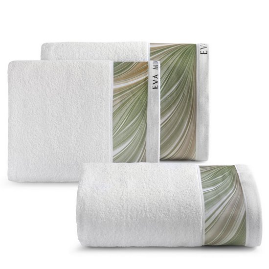 SOPHIA biały ręcznik kąpielowy z dekoracyjną bordiurą z designerskim wzorem EWA MINGE 50x90 cm EUROFIRANY SOPHIA biały ręcznik kąpielowy z dekoracyjną bordiurą z designerskim wzorem EWA MINGE 50x90 cm EUROFIRANY - 50 x 90 cm