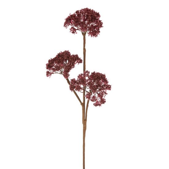 Sztuczna gałązka, kwiat dekoracyjny CZOSNKU bordowy Eurofirany - 82 cm - bordowy
