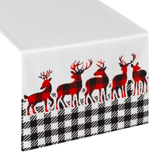 Santa biały bieżnik welwetowy świąteczny zdobiony wzorem skandynawskim 40x140 cm Eurofirany Santa biały bieżnik welwetowy świąteczny zdobiony wzorem skandynawskim 40x140 cm Eurofirany - 40 x 140 cm