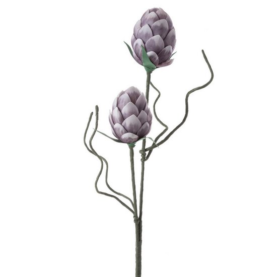 Sztuczny kwiat dekoracyjny KARCZOCH jasnofioletowy Eurofirany - 93 cm - jasnofioletowy