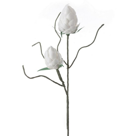Sztuczny kwiat dekoracyjny KARCZOCH biały Eurofirany - 93 cm - biały