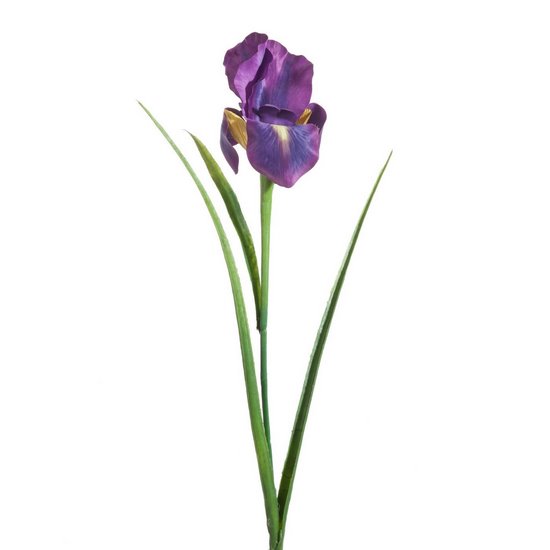 Kwiat sztuczny dekoracyjny IRYS fioletowy Eurofirany - 61 cm - fioletowy