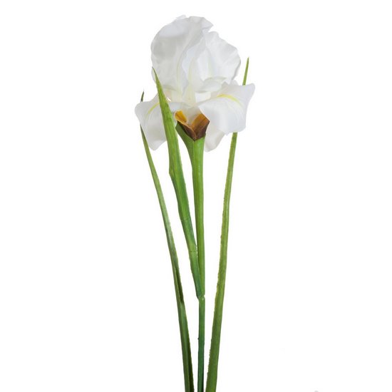Kwiat sztuczny dekoracyjny IRYS kremowy Eurofirany - 61 cm - kremowy