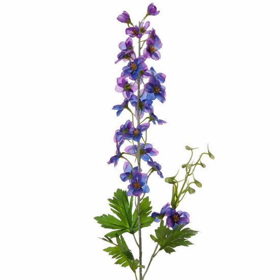 Kwiat sztuczny dekoracyjny OSTRÓŻKA niebieski Eurofirany - 80 cm - niebieski