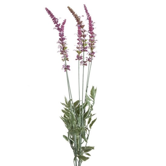 Sztuczny kwiat dekoracyjny SZAŁWIA ŁĄKOWA wrzosowa Eurofirany - 56 cm - wrzosowy