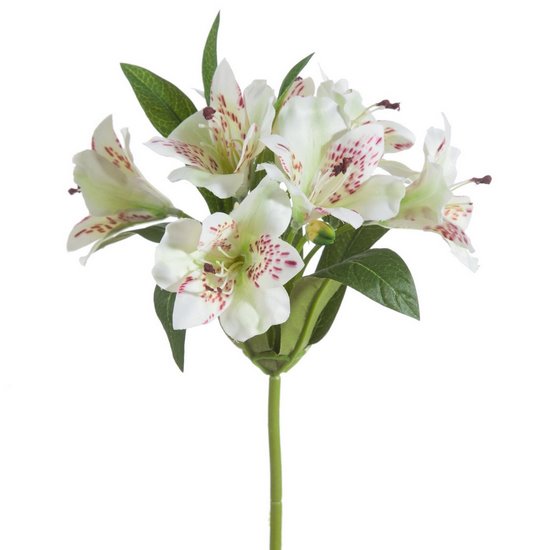 Kwiat sztuczny dekoracyjny RODODENDRON biały Eurofirany - 48 cm - biały