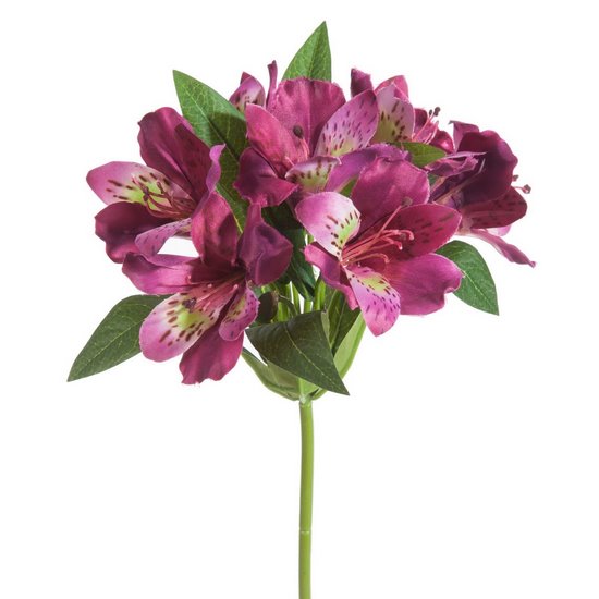 Kwiat sztuczny dekoracyjny RODODENDRON amarantowy Eurofirany - 48 cm - amarantowy