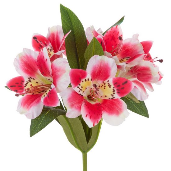 Kwiat sztuczny dekoracyjny RODODENDRON różowy Eurofirany - 48 cm - różowy