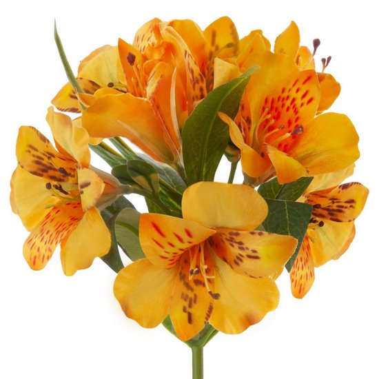 Kwiat sztuczny dekoracyjny RODODENDRON żółto-pomarańczowy Eurofirany - 48 cm - żółty