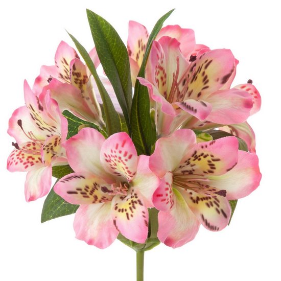 Kwiat sztuczny dekoracyjny RODODENDRON jasnoróżowy Eurofirany - 48 cm - jasnoróżowy