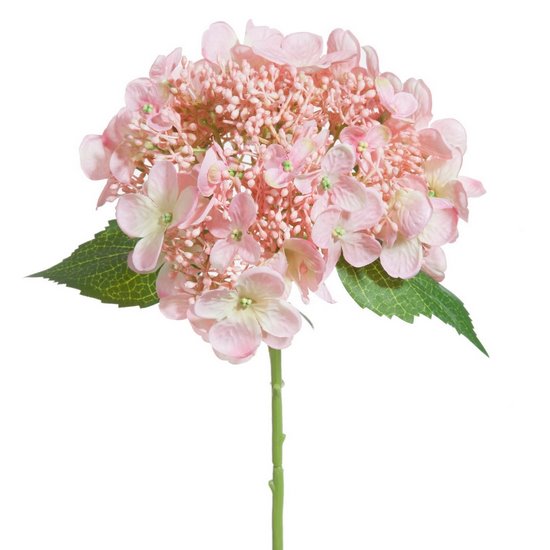 Kwiat sztuczny dekoracyjny HORTENSJA różowa Eurofirany - 53 cm - różowy