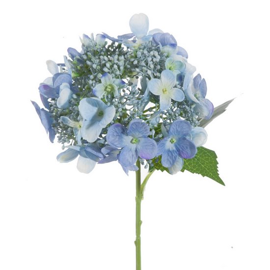 Kwiat sztuczny dekoracyjny HORTENSJA niebieska Eurofirany - 53 cm - niebieski