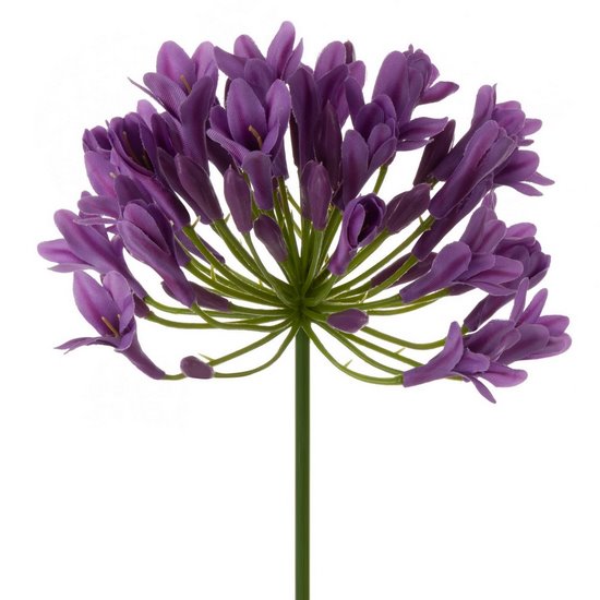 Kwiat sztuczny dekoracyjny AGAPANT fioletowy Eurofirany - 76 cm - fioletowy