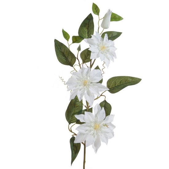 Kwiat sztuczny dekoracyjny POWOJNIK biały Eurofirany - 85 cm - biały