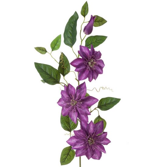 Kwiat sztuczny dekoracyjny POWOJNIK fioletowy Eurofirany - 85 cm - fioletowy
