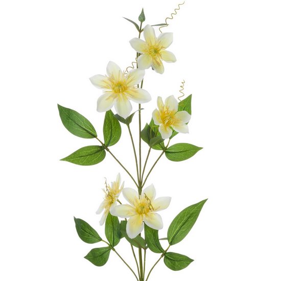 Sztuczny kwiat dekoracyjny POWOJNIK PNĄCZE amarantowy Eurofirany - 85 cm - żółty