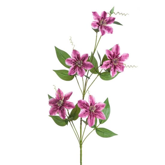 Sztuczny kwiat dekoracyjny POWOJNIK PNĄCZE amarantowy Eurofirany - 85 cm - amarantowy