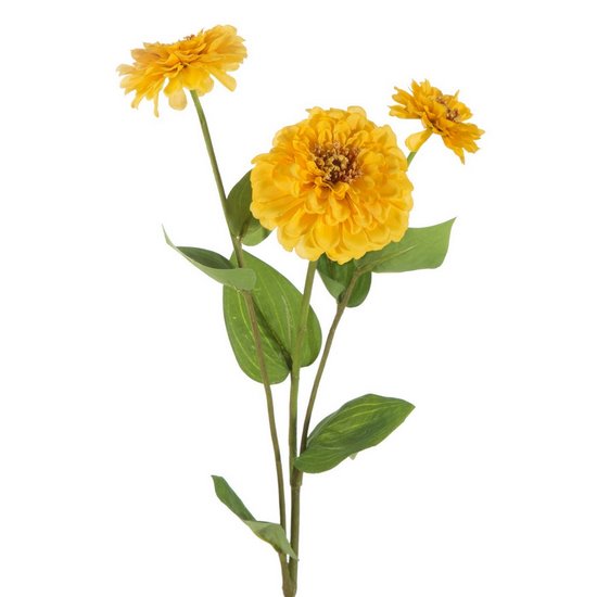 Kwiat sztuczny dekoracyjny CYNIA WYTWORNA żółta Eurofirany - ∅ 11 x 52 cm - żółty