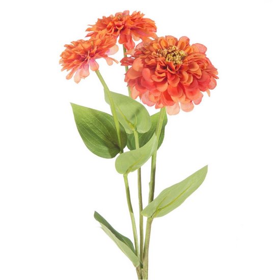 Kwiat sztuczny dekoracyjny CYNIA WYTWORNA pomarańczowa Eurofirany - ∅ 11 x 52 cm - pomarańczowy