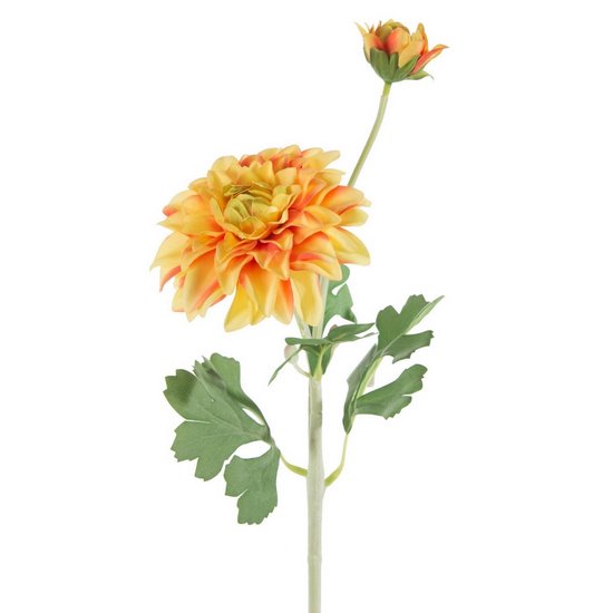 Kwiat sztuczny dekoracyjny DALIA żółty Eurofirany - ∅ 12 x 57 cm - żółty