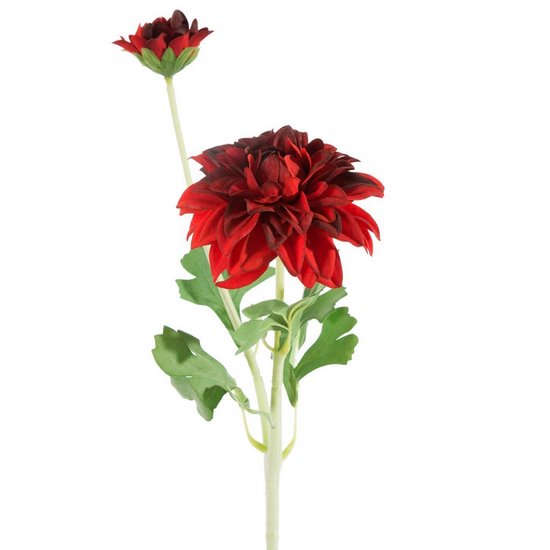 Kwiat sztuczny dekoracyjny DALIA czerwony Eurofirany - ∅ 12 x 57 cm - czerwony