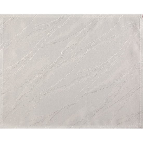 Komplet 4 szt. serwetek SUZANA zdobione marmurowym wzorem, PLAMOODPORNE Eurofirany - 30 x 40 cm - biały