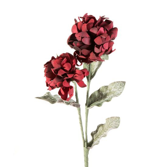 Bordowy sztuczny kwiat 73cm Eurofirany - ∅ 18 x 73 cm - bordowy