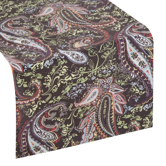 ADINA CZARNY BIEŻNIK WELWETOWY Z ORNAMENTOWYM WZOREM 35x180 cm EUROFIRANY ADINA CZARNY BIEŻNIK WELWETOWY Z ORNAMENTOWYM WZOREM 35x180 cm EUROFIRANY - 35 x 180 cm