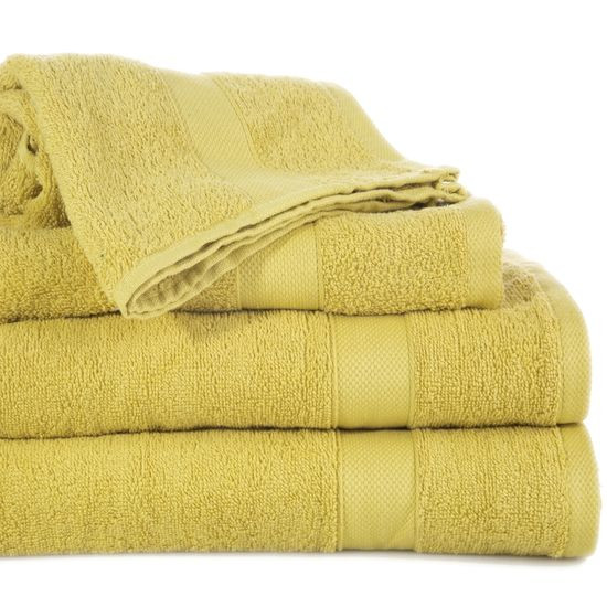 Miękki chłonny ręcznik kąpielowy musztardowy 70x140 - 70 X 140 cm - musztardowy