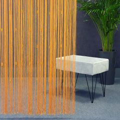 Firana SPAGETTI sznurkowa z kryształkami 150x280 cm na taśmie pomarańczowa - 150 x 250 cm - pomarańczowy 7