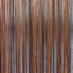 Firana SPAGETTI sznurkowa 90x250 cm na taśmie brązowa - 90 x 250 cm - brązowy 6