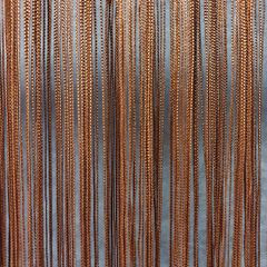 Firana SPAGETTI sznurkowa 150x280 cm na taśmie brązowa - 150 x 250 cm - brązowy 3