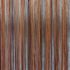 Firana SPAGETTI sznurkowa 150x280 cm na taśmie brązowa - 150 x 250 cm - brązowy 5