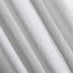 Zasłona z tkaniny o lekko pomarszczonej fakturze bez prasowania biała przelotki 140x250cm - 140 X 250 cm - biały 2
