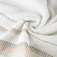 Ręcznik z bawełny z ozdobnym stebnowaniem 30x50cm - 30 X 50 cm - kremowy 5