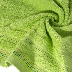 Ręcznik z bawełny z ozdobnym stebnowaniem 30x50cm - 30 X 50 cm - zielony 5