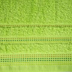 Ręcznik z bawełny z ozdobnym stebnowaniem 70x140cm - 70 X 140 cm - zielony 4