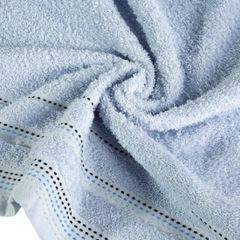 Ręcznik z bawełny z ozdobnym stebnowaniem 50x90cm - 50 X 90 cm - niebieski 5