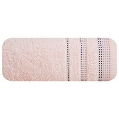Ręcznik z bawełny z ozdobnym stebnowaniem 30x50cm - 30 X 50 cm - różowy 2