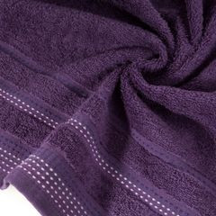 Ręcznik z bawełny z ozdobnym stebnowaniem 50x90cm - 50 X 90 cm - fioletowy 5