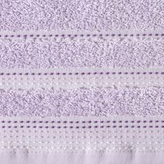 Ręcznik z bawełny z ozdobnym stebnowaniem 30x50cm - 30 X 50 cm - liliowy 4
