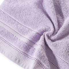 Ręcznik z bawełny z ozdobnym stebnowaniem 30x50cm - 30 X 50 cm - liliowy 5