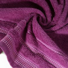 Ręcznik z bawełny z ozdobnym stebnowaniem 30x50cm - 30 X 50 cm - fioletowy 5