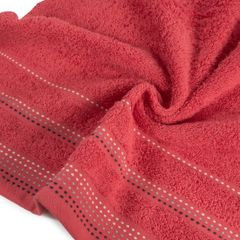 Ręcznik z bawełny z ozdobnym stebnowaniem 30x50cm - 30 X 50 cm - czerwony 5